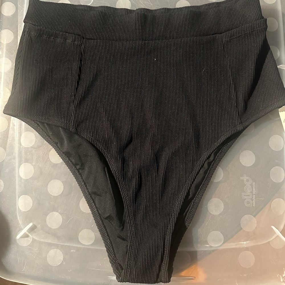 Aerie high waist high cut cheeky bikini bottom NWT